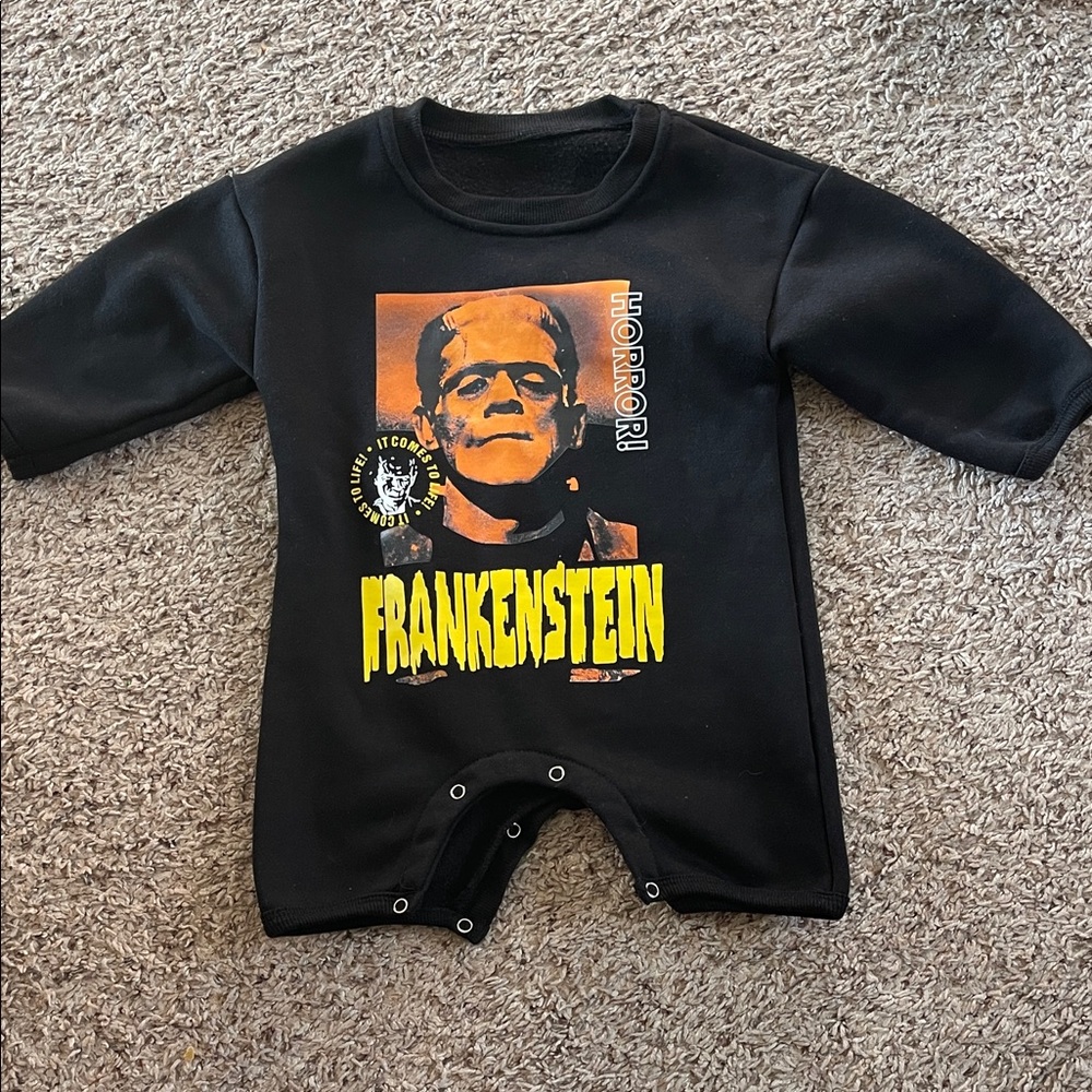 Source Unknown Black Frankenstein Bodysuit